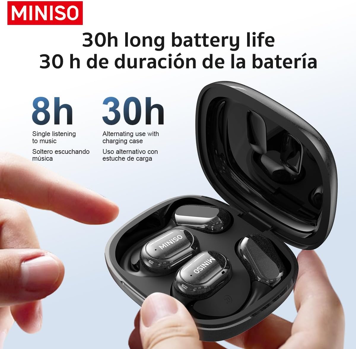 MINISO X30 OWS Translation Wireless Bluetooth Earbuds Support 135 Languages Real Time Bluetooth Translation Support Playing Music Phone Calls Headphones & Meeting Summary Earphones