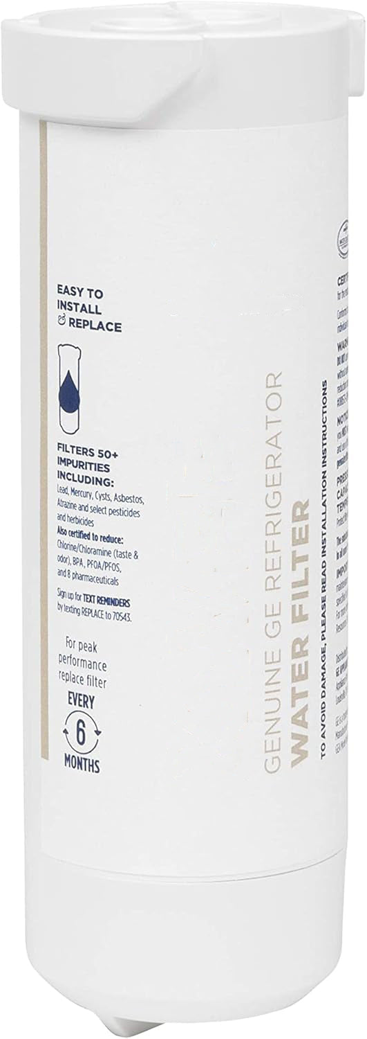 Refrigerator Water Filter, Genuine Replacement Filter, Certified to Reduce Lead, Sulfur, and 50+ Other Impurities, Replace Every 6 Months for Best Results, Pack of 1