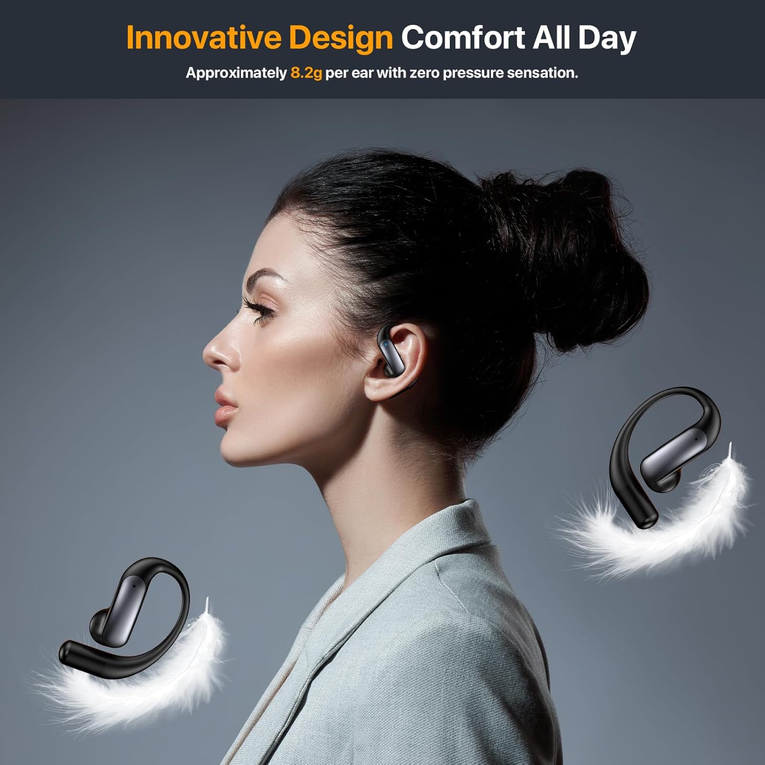 AI Translation Earbuds Real Time,144 Languages & Accents Translator Earbuds,4 in 1 AI BluetoothTranslating Headphone Support Playing Music Phone Calls for Travel Business Learning