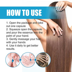 Hair Capsule, Hair Serum -Keratin Argan Oil Vitamins Hair Styling Oil, Jojoba & Avocado Oils, Vitamins A/C/E/B5, Leave-in Frizz Hair Styling Oil For Frizzy, Dry & Damaged Hair, 30 capsules/PCS (1)