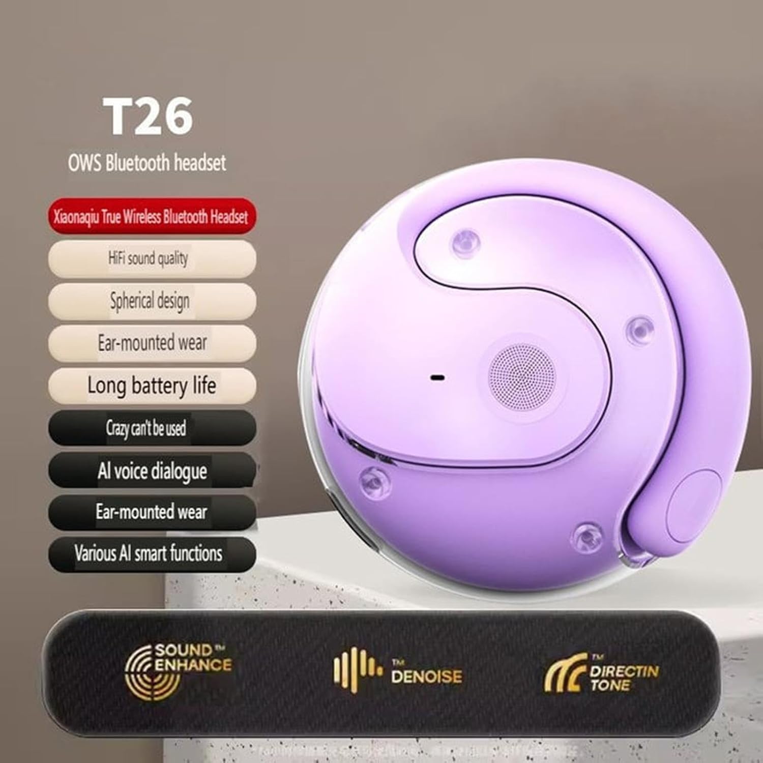 Translation Earbuds – Real-Time Language Translator Earphones, Supports 75 Languages, Lightweight Translator Device for Phones