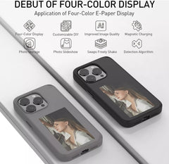 NFC Function Phone Case 3.7 Inches Screen Display Mob For IPhone 13 14 15 Wireless Transmission four-color Screen Projection