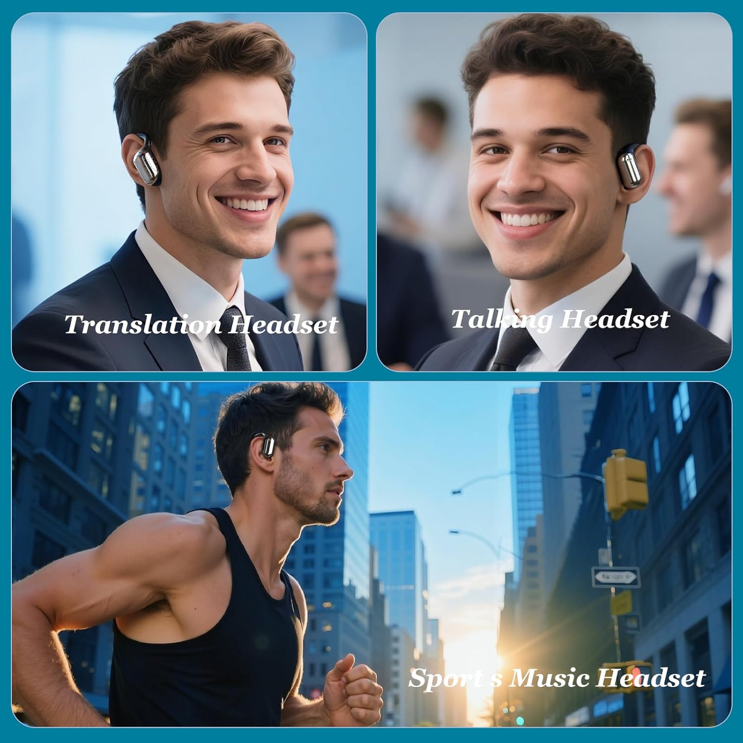 AI Language Translation Earbuds Real-Time, 144 Language Translator Earbuds, 60Hr Battery & Charging Box, APP-Enabled Translator Device for Travel, Business, iOS & Android (Black)
