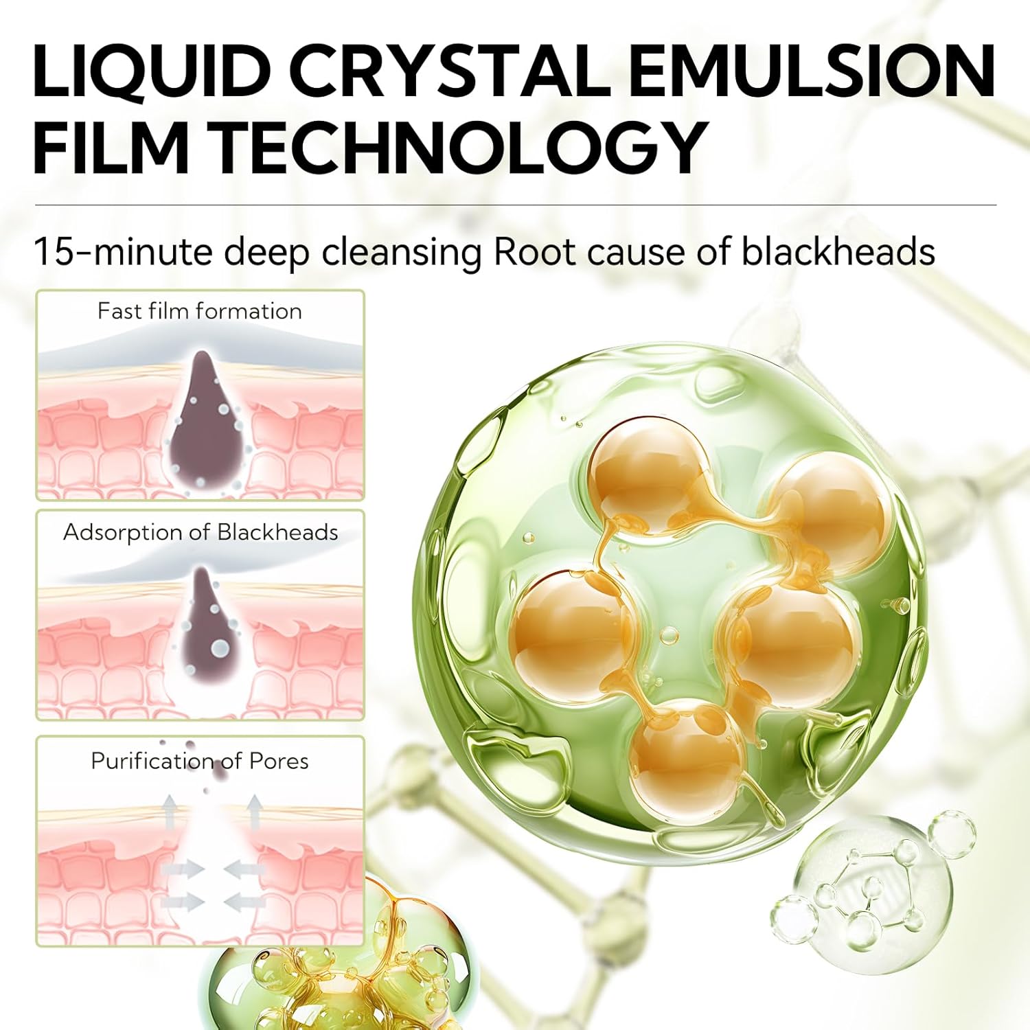 Blackhead Remover, Nose Pore Strips for Blackheads, Black Head Remover Mask for Face, Puntos Negros, 30g+60pcs paper
