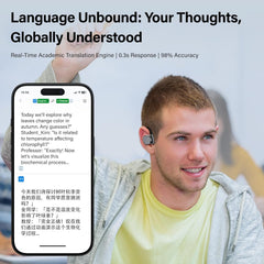 AI Translation Earbuds Real Time, 144 Language Translator Earbuds for iOS and Android 3-in-1 Translation Headphones Translating Device for Learning Business Travel (Black)