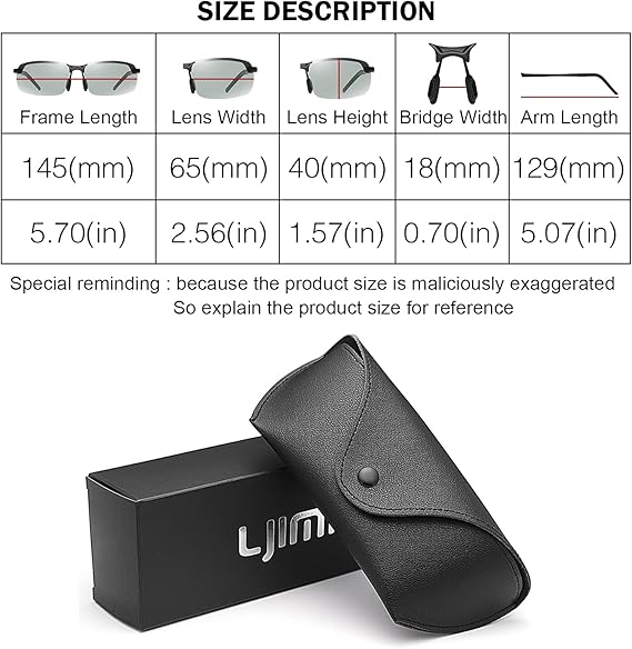 Polarized Photochromic Driving z87 Sunglasses For Men Women Day and Night safety glasses