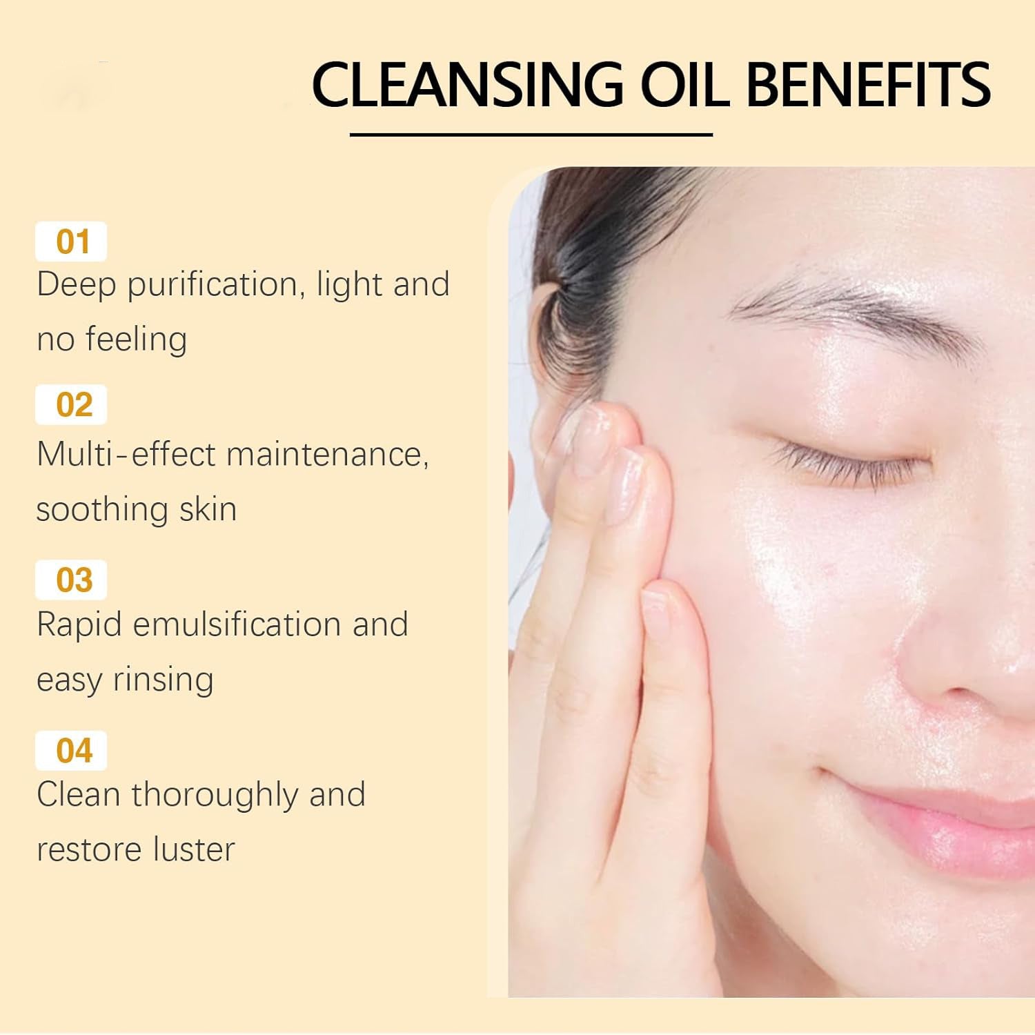 Light Cleansing Oil, 100ml, Gentle Oil Cleanser for Face, Korean Facial Cleanser, Double Cleansing, Makeup Cleansing Oil