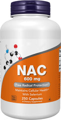 NAC (N-Acetyl Cysteine) 600 mg with Selenium, 250 Veg Capsules