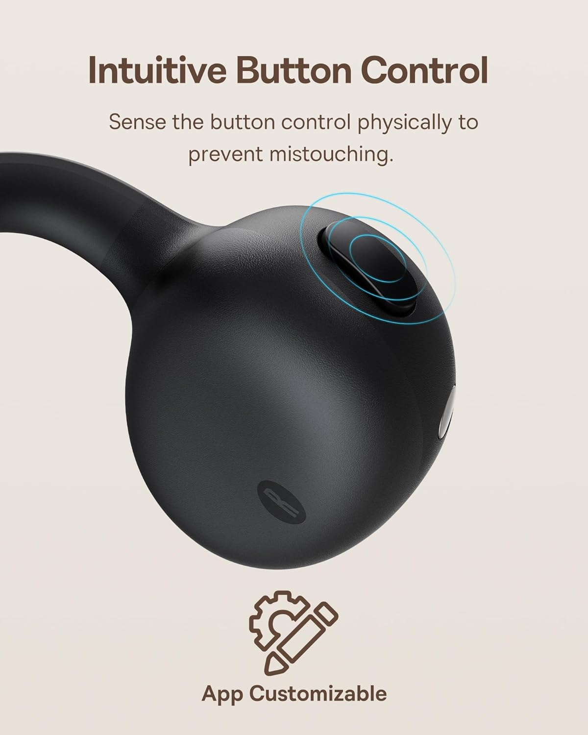 Bowie MC1 Open Ear Clip-On Earbuds, Adaptive Comfort with Anti-Drop Design, Impactful Sound with Adaptive Bass Boost, Adaptive Noise Cancelling Calls, IP57 Waterproof, 40H Playtime, Lightweight