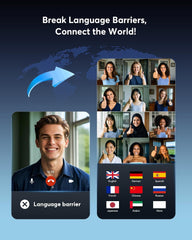 AI Translator Earbuds Real-Time 144 Languages & Accents, 3-in-1 Open Ear Wireless Bluetooth Earbuds with Charging Case, Spanish/English Audífonos Traductores, iOS & Android Compatible