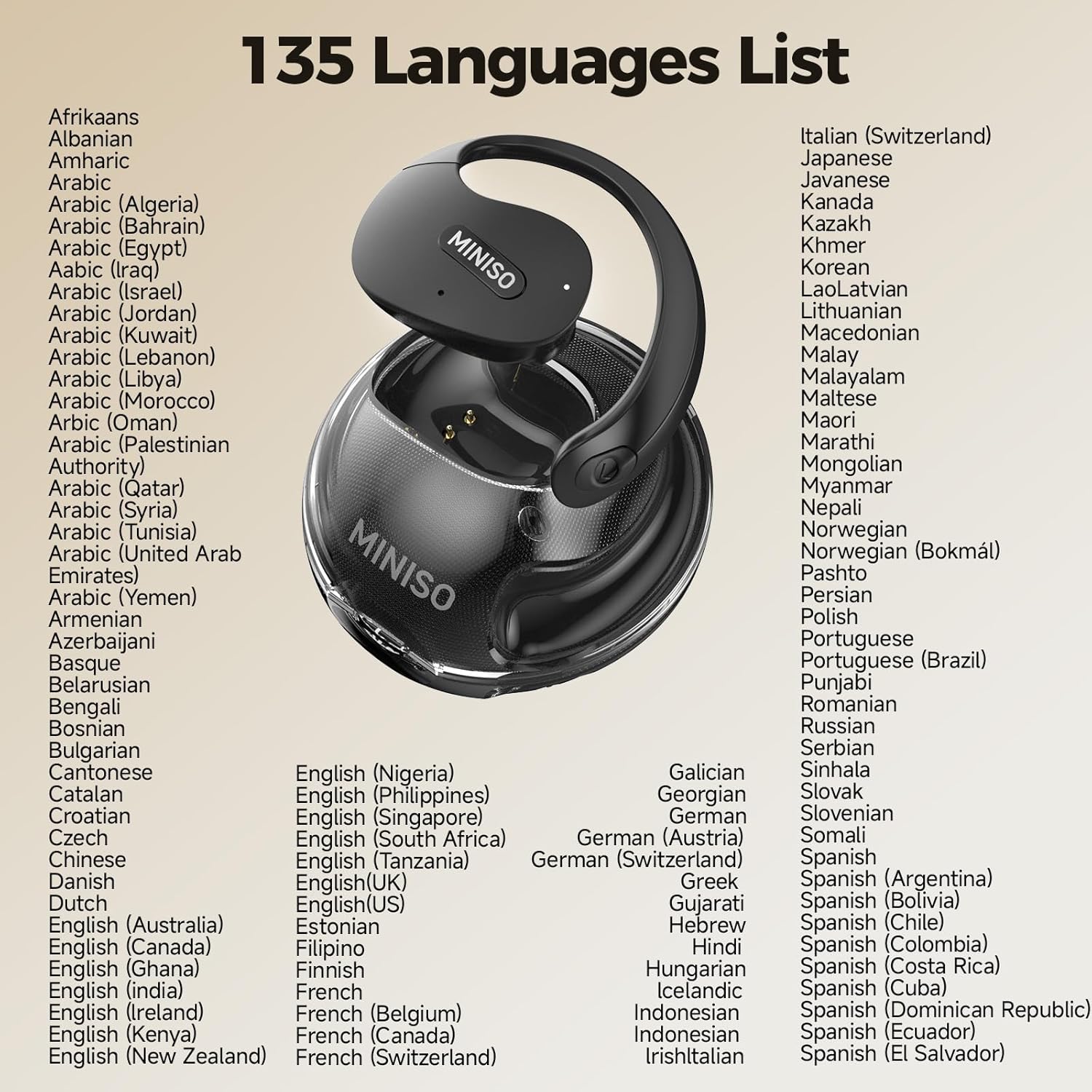 AI Translator Earbuds, X15 PRO AI Language Translator Headphones Bluetooth Earbuds for Listening to Music & Calling Support 135 Languages (Black Blue)