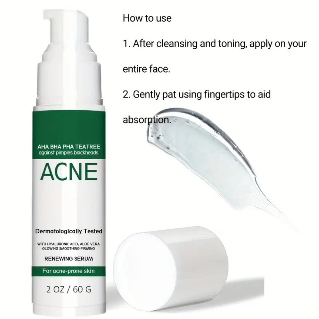 Tea Tree Acne Gel with AHA, BHA, PHA - Oil-Free Exfoliating Serum for Smooth, Soft Skin - Moisturizing Formula with Alpha Hydroxy Acids, Salicylic Acid, and Aloe Vera - alternate view 7