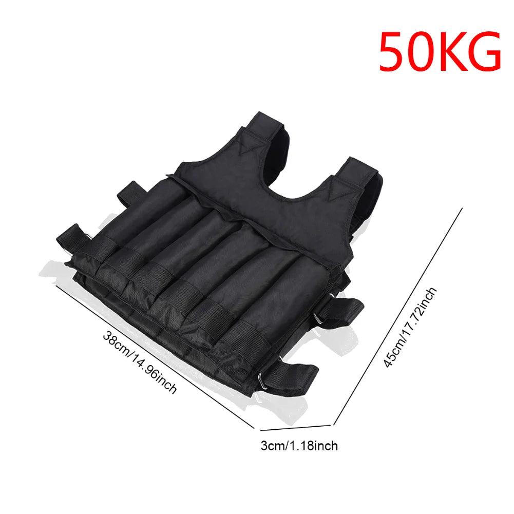 Adjustable Weighted Vest for Running & Training — 7lb-110lb (3–50 kg)