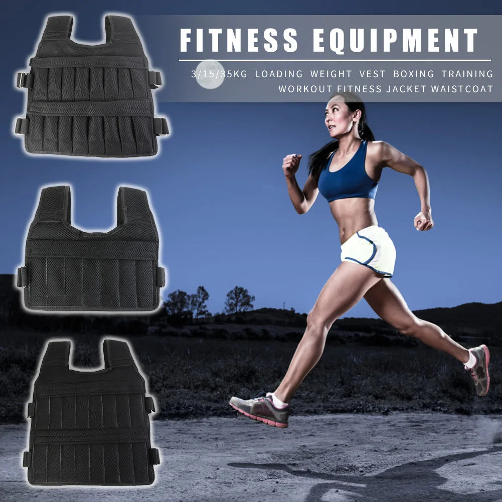 Adjustable Weighted Vest for Running & Training — 7lb-110lb (3–50 kg)