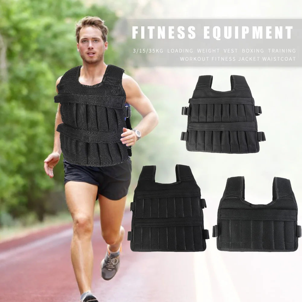 Adjustable Weighted Vest for Running & Training — 7lb-110lb (3–50 kg)