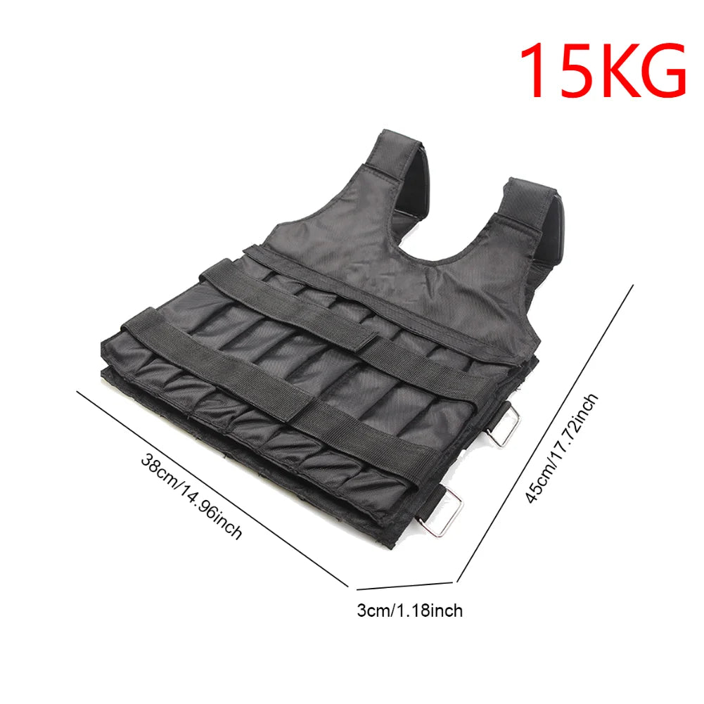 Adjustable Weighted Vest for Running & Training — 7lb-110lb (3–50 kg)