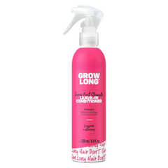 Leave-In Conditioner Spray & Detangler, Grow Long Biotin - Anti-Frizz Deep Conditioner For Split Ends & Breakage - Vitamin E, Caffeine & Ginseng for Curly, Dry & Damaged Hair